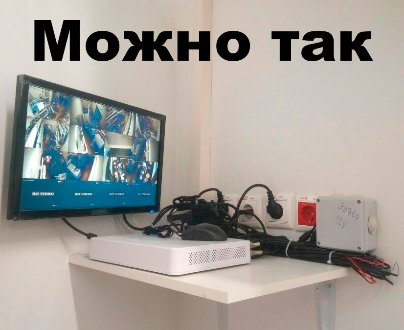 Монтаж видеонаблюдения на столе