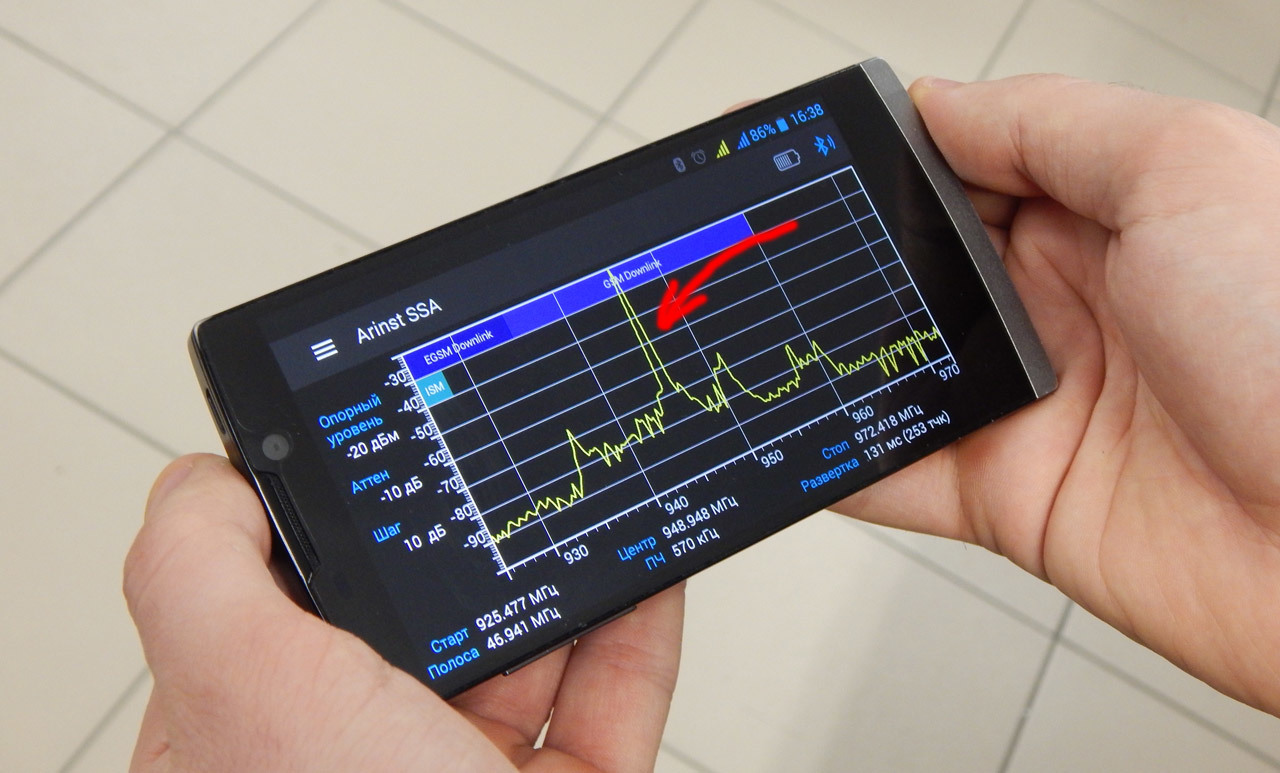 производит замеры уровня сигнала, совмещает позицию антенны с оператором