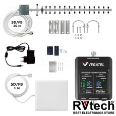 Комплект VEGATEL VT-3G-kit (14Y, LED), Купить Комплект VEGATEL VT-3G-kit (14Y, LED) в магазине РадиоВидео.рф, Комплекты для усиления сотовой связи