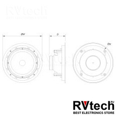 DAS Audio DECO-8 Акустическая система потолочная, Купить DAS Audio DECO-8 Акустическая система потолочная в магазине РадиоВидео.рф, Громкоговорители потолочные
