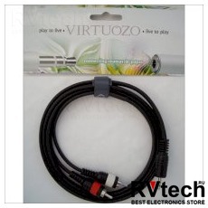 VIRTUOZO 09062 Кабель для коммутации плеера, Джек 3.5 мм папа стерео = 2 x RCA белый красный, Купить VIRTUOZO 09062 Кабель для коммутации плеера, Джек 3.5 мм папа стерео = 2 x RCA белый красный в магазине РадиоВидео.рф, Инструментальные кабели