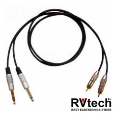 Bespeco RCJJ300 Кабель готовый инструментальный серии "EAGLE", 2 х JACK mono - 2 x RCA, длина 3м, Купить Bespeco RCJJ300 Кабель готовый инструментальный серии "EAGLE", 2 х JACK mono - 2 x RCA, длина 3м в магазине РадиоВидео.рф, Инструментальные кабели