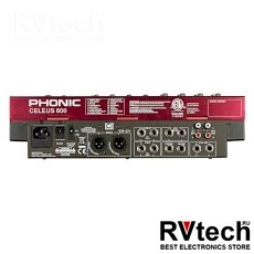 Phonic CELEUS 600 Микшерный пульт 12-канальный, USB плеер/рекордер, USB аудиоинтерфейс, Bluetooth, Купить Phonic CELEUS 600 Микшерный пульт 12-канальный, USB плеер/рекордер, USB аудиоинтерфейс, Bluetooth в магазине РадиоВидео.рф, Микшерные пульты аналоговые