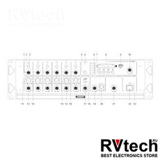ABK PA-2812 Микшер-усилитель 6-зонный, Купить ABK PA-2812 Микшер-усилитель 6-зонный в магазине РадиоВидео.рф, Радиоузлы
