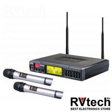 JTS RX-966KB/TX-966K Радиосистема UHF двухканальная с двумя ручными передатчиками, Купить JTS RX-966KB/TX-966K Радиосистема UHF двухканальная с двумя ручными передатчиками в магазине РадиоВидео.рф, Радиосистемы