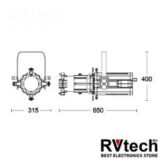 XLine Light D LED PROFILE T250 19° (BLK) Профильный светодиодный прожектор, Купить XLine Light D LED PROFILE T250 19° (BLK) Профильный светодиодный прожектор в магазине РадиоВидео.рф, Прожекторы LED