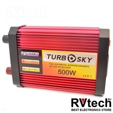 Инвертор Turbosky PI-500 Преобразователь напряжения 12/220V Мощность 500Вт, Купить Инвертор Turbosky PI-500 Преобразователь напряжения 12/220V Мощность 500Вт в магазине РадиоВидео.рф, Преобразователи напряжения