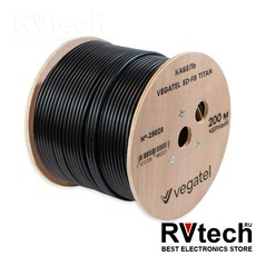 Коаксиальный кабель VEGATEL 5D-FB Titan PVC/CCA, чёрный, бухта 200 м, в Новосибирске, Купить Коаксиальный кабель VEGATEL 5D-FB Titan PVC/CCA, чёрный, бухта 200 м, в Новосибирске в магазине РадиоВидео.рф, Vegatel