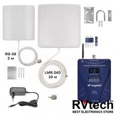Комплект усиления 3G/4G VEGATEL TN-2100/2600 — репитер с антеннами, Купить Комплект усиления 3G/4G VEGATEL TN-2100/2600 — репитер с антеннами в магазине РадиоВидео.рф, Комплект усиления GSM Vegatel
