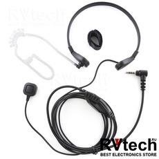 Ларингофон TurboSky TV-4 кнопка на липучке, разъем Vertex/Yaesu, Купить Ларингофон TurboSky TV-4 кнопка на липучке, разъем Vertex/Yaesu в магазине РадиоВидео.рф, Гарнитура Turbosky