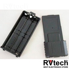 Аккумуляторный отсек Baofeng BC-UV5R увеличенный, Купить Аккумуляторный отсек Baofeng BC-UV5R увеличенный в магазине РадиоВидео.рф, Аккумуляторы Baofeng