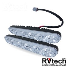 Дневные ходовые огни (DRL) AVS DL-6B (6W, 6 светодиодов х 2 шт.), Купить Дневные ходовые огни (DRL) AVS DL-6B (6W, 6 светодиодов х 2 шт.) в магазине РадиоВидео.рф, Светотехника