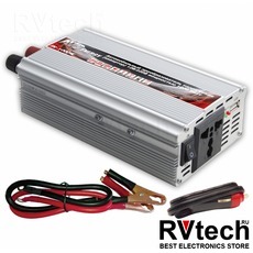 Инвертор автомобильный 12/220V AVS IN-1000W, Купить Инвертор автомобильный 12/220V AVS IN-1000W в магазине РадиоВидео.рф, Преобразователи напряжения