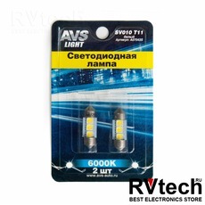 T11 SV010 /белый/ (SV8,5/8) 3SMD 5050 31мм, блистер 2 шт., Купить T11 SV010 /белый/ (SV8,5/8) 3SMD 5050 31мм, блистер 2 шт. в магазине РадиоВидео.рф, Светодиодная лампа