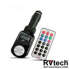 MP3 плеер + FM трансмиттер с дисплеем и пультом AVS F-525 (черный), Купить MP3 плеер + FM трансмиттер с дисплеем и пультом AVS F-525 (черный) в магазине РадиоВидео.рф, Автоэлектроника