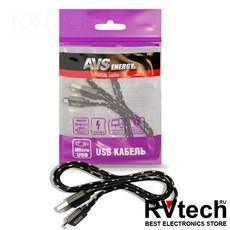 Кабель AVS micro USB (1м) MR-321, Купить Кабель AVS micro USB (1м) MR-321 в магазине РадиоВидео.рф, Автоэлектроника