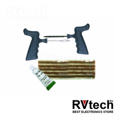 Набор для ремонта бескамерных шин (8 предм.) AVS RK-130, Купить Набор для ремонта бескамерных шин (8 предм.) AVS RK-130 в магазине РадиоВидео.рф, Аварийные принадлежности