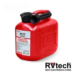 Канистра для топлива (пластик) 5л (красная) AVS TPK-05, Купить Канистра для топлива (пластик) 5л (красная) AVS TPK-05 в магазине РадиоВидео.рф, Аварийные принадлежности