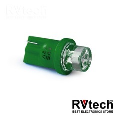 T10 T011 /зеленый/ (W2.1x9.5d) 1LED усечённая W5W,10 шт., Купить T10 T011 /зеленый/ (W2.1x9.5d) 1LED усечённая W5W,10 шт. в магазине РадиоВидео.рф, Светодиодная лампа