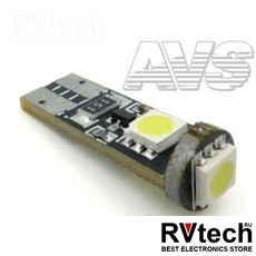 T10 C003A /белый/ (W2.1x9.5D) CANBUS 3SMD 5050, блистер 2 шт, Купить T10 C003A /белый/ (W2.1x9.5D) CANBUS 3SMD 5050, блистер 2 шт в магазине РадиоВидео.рф, Светодиодная лампа