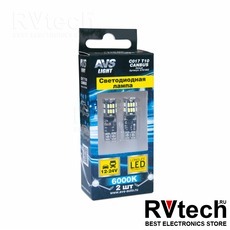 T10 C017 /белый/ (W2,1x9,5d) CANBUS 30 SMD 3014 12-24V, блистер, 2 шт., Купить T10 C017 /белый/ (W2,1x9,5d) CANBUS 30 SMD 3014 12-24V, блистер, 2 шт. в магазине РадиоВидео.рф, Светодиодная лампа