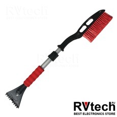 Щётка-скребок телескопическая (68-88 см) AVS SB-6333 L с распушенной щетиной и мягкой ручкой, Купить Щётка-скребок телескопическая (68-88 см) AVS SB-6333 L с распушенной щетиной и мягкой ручкой в магазине РадиоВидео.рф, Уход за автомобилем