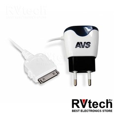 Сетевое зарядное устройство для iPhone 4 AVS TIP-411 (1,2А), Купить Сетевое зарядное устройство для iPhone 4 AVS TIP-411 (1,2А) в магазине РадиоВидео.рф, Автоэлектроника