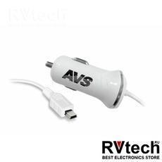 Автомобильное зарядное устройство с mini USB AVS CMN-213 (1,2А), Купить Автомобильное зарядное устройство с mini USB AVS CMN-213 (1,2А) в магазине РадиоВидео.рф, Автоэлектроника