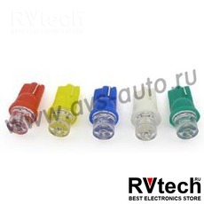 T10 T011 /белый/ (W2.1x9.5d) 1LED усечённая W5W,10 шт., Купить T10 T011 /белый/ (W2.1x9.5d) 1LED усечённая W5W,10 шт. в магазине РадиоВидео.рф, Светодиодная лампа