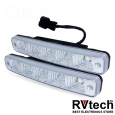 Дневные ходовые огни (DRL) AVS DL-5 (5W, 5 светодиодов х 2 шт.), Купить Дневные ходовые огни (DRL) AVS DL-5 (5W, 5 светодиодов х 2 шт.) в магазине РадиоВидео.рф, Светотехника