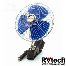 Вентилятор автомобильный 12В 8" AVS Comfort 8048 (корпус: металл, серебристый), Купить Вентилятор автомобильный 12В 8" AVS Comfort 8048 (корпус: металл, серебристый) в магазине РадиоВидео.рф, Автоэлектроника