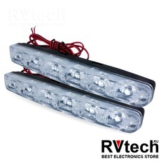 Дневные ходовые огни (DRL) AVS DL-6A (2,4W, 6 светодиодов х 2 шт.), Купить Дневные ходовые огни (DRL) AVS DL-6A (2,4W, 6 светодиодов х 2 шт.) в магазине РадиоВидео.рф, Светотехника