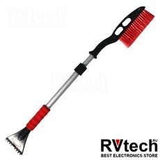 Щётка-скребок телескопическая (90-120 см) AVS SB-6333 XL с распушенной щетиной и мягкой ручкой, Купить Щётка-скребок телескопическая (90-120 см) AVS SB-6333 XL с распушенной щетиной и мягкой ручкой в магазине РадиоВидео.рф, Уход за автомобилем