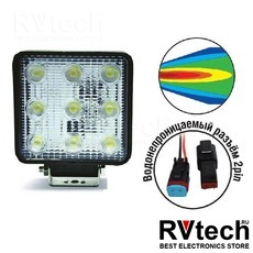 Светодиодная фара "OFF-Road" AVS SL-1211A (27W) серия "Basic", Купить Светодиодная фара "OFF-Road" AVS SL-1211A (27W) серия "Basic" в магазине РадиоВидео.рф, Светотехника