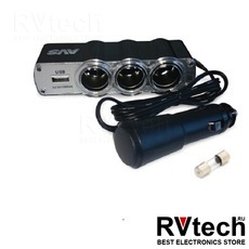 Разветвитель прикуривателя 12/24V (на 3 выхода + USB) AVS CS314U, Купить Разветвитель прикуривателя 12/24V (на 3 выхода + USB) AVS CS314U в магазине РадиоВидео.рф, Разветвители, удлинители