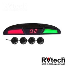 Парктроник PS-444U (4 датчика+коннекторы, голосовое, цветной светодиодный дисплей с цифровым табло), Купить Парктроник PS-444U (4 датчика+коннекторы, голосовое, цветной светодиодный дисплей с цифровым табло) в магазине РадиоВидео.рф, Автоэлектроника