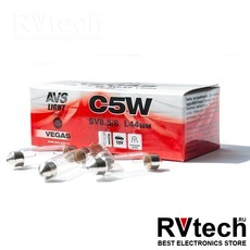 Лампа AVS Vegas 12V. С5W (SV8.5/8) L44мм. BOX (10 шт.), Купить Лампа AVS Vegas 12V. С5W (SV8.5/8) L44мм. BOX (10 шт.) в магазине РадиоВидео.рф, AVS Vegas