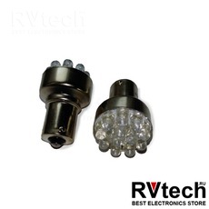 T15 S007A /белый/ (BA15S) 12LED 1 contact, блистер 2 шт, Купить T15 S007A /белый/ (BA15S) 12LED 1 contact, блистер 2 шт в магазине РадиоВидео.рф, Светодиодная лампа