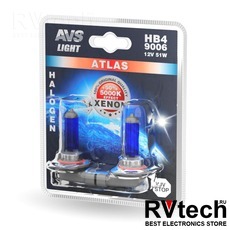 Лампа галогенная AVS ATLAS /5000К/ HB4/9006.12V.55W (блистер, 2 шт.), Купить Лампа галогенная AVS ATLAS /5000К/ HB4/9006.12V.55W (блистер, 2 шт.) в магазине РадиоВидео.рф, AVS ATLAS