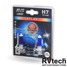Лампа галогенная AVS ATLAS /5000К/ H7.12V.55W (блистер, 2 шт.), Купить Лампа галогенная AVS ATLAS /5000К/ H7.12V.55W (блистер, 2 шт.) в магазине РадиоВидео.рф, AVS ATLAS