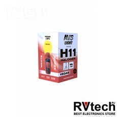 Лампа галогенная AVS Vegas H11.12V.55W (1 шт.), Купить Лампа галогенная AVS Vegas H11.12V.55W (1 шт.) в магазине РадиоВидео.рф, AVS Vegas