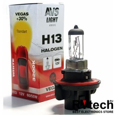 Лампа галогенная AVS Vegas H13.12V.60/55W (1 шт.), Купить Лампа галогенная AVS Vegas H13.12V.60/55W (1 шт.) в магазине РадиоВидео.рф, AVS Vegas