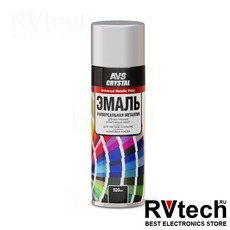 Эмаль металлик универсальная "алюминий" 520 мл (аэрозоль) AVS AVK-515, Купить Эмаль металлик универсальная "алюминий" 520 мл (аэрозоль) AVS AVK-515 в магазине РадиоВидео.рф, Автохимия и косметика