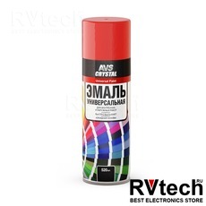 Эмаль универсальная алкид. "красный" 520 мл (аэрозоль) AVS AVK-504, Купить Эмаль универсальная алкид. "красный" 520 мл (аэрозоль) AVS AVK-504 в магазине РадиоВидео.рф, Автохимия и косметика