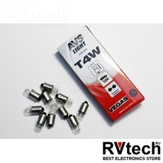 Лампа AVS Vegas 12V. T4 (BA9S) BOX (10 шт.), Купить Лампа AVS Vegas 12V. T4 (BA9S) BOX (10 шт.) в магазине РадиоВидео.рф, AVS Vegas