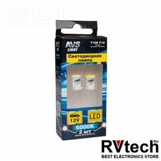 T10 T109 /белый/ (W2.1x9.5D) COB 6 chip, блистер, 2 шт., Купить T10 T109 /белый/ (W2.1x9.5D) COB 6 chip, блистер, 2 шт. в магазине РадиоВидео.рф, Светодиодная лампа