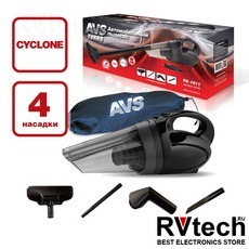 Пылесос автомобильный AVS PA-1011 (4 насадки), Купить Пылесос автомобильный AVS PA-1011 (4 насадки) в магазине РадиоВидео.рф, Автоэлектроника