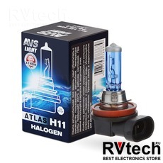 Лампа галогенная AVS ATLAS BOX /5000К/ H11.12V.55W (1 шт.), Купить Лампа галогенная AVS ATLAS BOX /5000К/ H11.12V.55W (1 шт.) в магазине РадиоВидео.рф, AVS ATLAS BOX