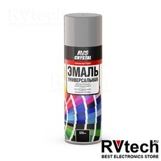 Эмаль универсальная алкид. "серый" 520 мл (аэрозоль) AVS AVK-506, Купить Эмаль универсальная алкид. "серый" 520 мл (аэрозоль) AVS AVK-506 в магазине РадиоВидео.рф, Автохимия и косметика