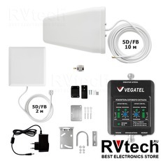 Комплект VEGATEL VT-900E/3G-kit (дом, LED), Купить Комплект VEGATEL VT-900E/3G-kit (дом, LED) в магазине РадиоВидео.рф, Комплекты для усиления сотовой связи